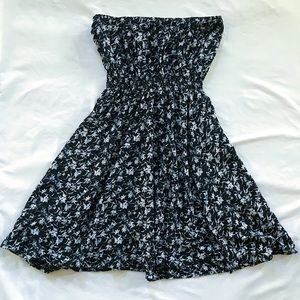 Strapless floral dress